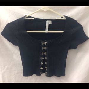 SOLD black crop top!